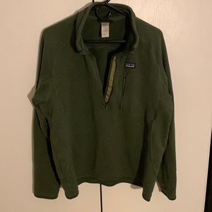 Green Patagonia quarter zip better sweater